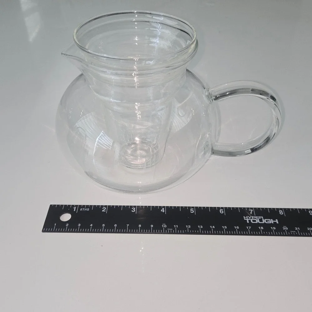 Primula Glass Teapot with Glass Loose Leaf Tea Infuser Clear No Lid